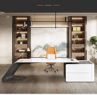 ISO9001/ISO14001 인증을 받은 MDF 베이킹 라크 작업 테이블 관리자 책상