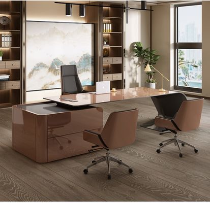 ISO9001/ISO14001 인증을 받은 MDF 베이킹 라크 작업 테이블 관리자 책상