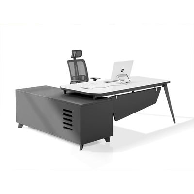 최고경영자 (CEO) 의 최고경영자 (Executive Workstation) 를 위한 현대적인 스타일의 목재 L형 사무실 책상