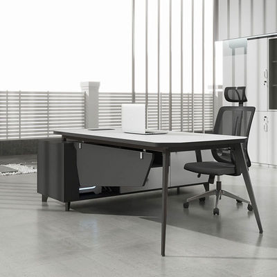 최고경영자 (CEO) 의 최고경영자 (Executive Workstation) 를 위한 현대적인 스타일의 목재 L형 사무실 책상