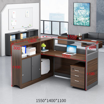 ISO9001/ISO14001 인증을 받은 직원 사무실 책상과 의자 조합 2명 또는 4명