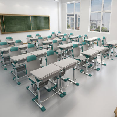 모던 디자인 연구 학교 가정 교육을위한 조정 가능한 책상 및 의자 세트