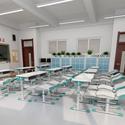 모던 디자인 연구 학교 가정 교육을위한 조정 가능한 책상 및 의자 세트