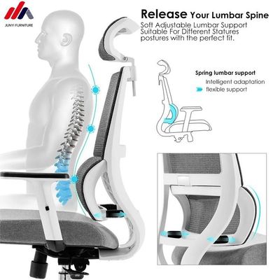 알루미늄 기반을 가진 회색  Mesh and Fabric 사무실 의자 궁극적인 Ergonomic 좌석 솔루션